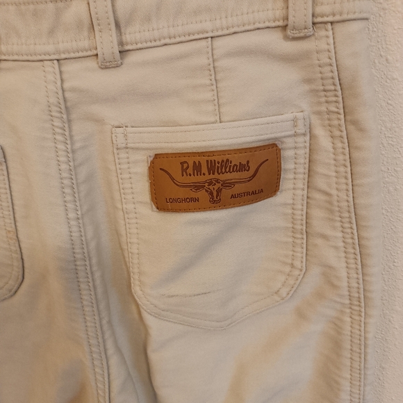 R.M. Williams High Waisted Cream Pants Heavy Duty - Picture 5 of 7